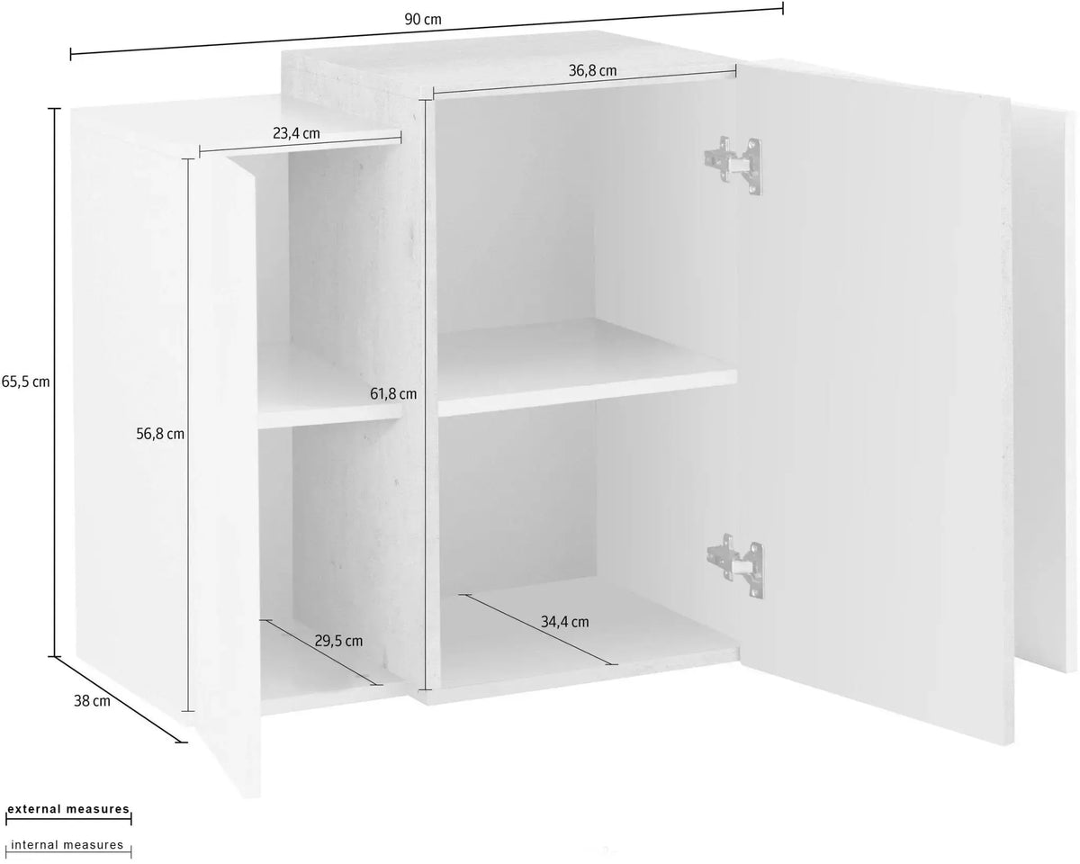Pensile Moderno Bianco Lucido - Acero: Coro Pensili Italy Web forniture