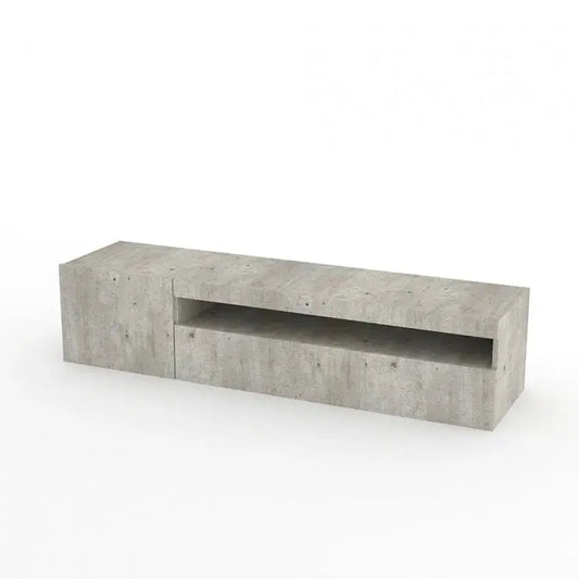 Porta TV con 1 anta + anta ribalta in stile DAIQUIRI cemento Porta tv Italy Web forniture