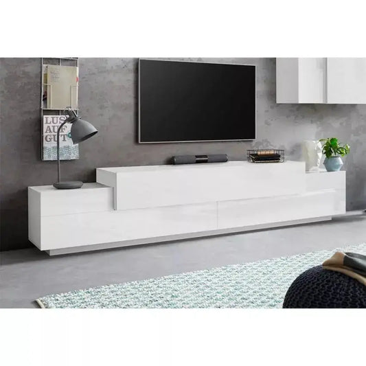 Porta TV CORO Bianco Laccato 240cm 240 x 45 x 51,6 cm Porta tv Italy Web forniture