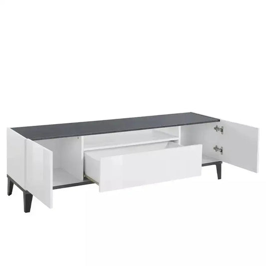 Porta TV Sunrise Bianco Lucido - 160 x 40 x 47 cm Porta tv Italy Web forniture