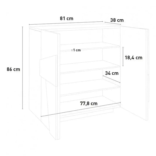 Scarpiera moderna con 2 ante battenti in ardesia "PING" Scarpiere Italy Web forniture