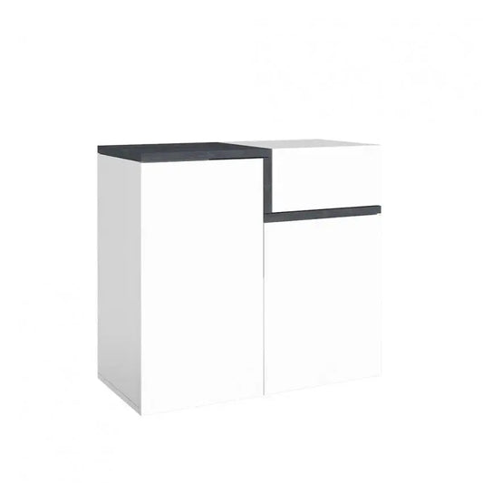 Scarpiera ZET Moderna con 2 Ante Battenti e 1 Anta Ribalta Bianco Ardesia Scarpiere Italy Web forniture