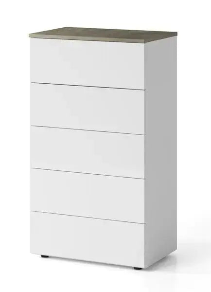 Settimanile 5cassetti 61x40h109h bianco artik Buffet e credenze FORES