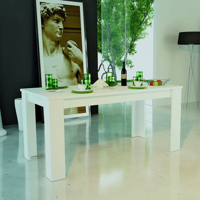 Tavolo Allungabile JESI 160 - Design Moderno Bianco Lucido Tavoli Italy Web forniture   