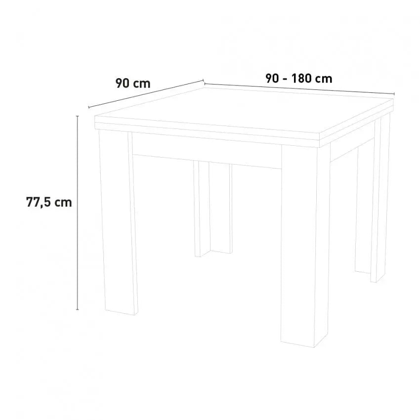 Tavolo Jesi Allungabile Moderno - Design Bianco Lucido a Libro Tavoli Italy Web forniture