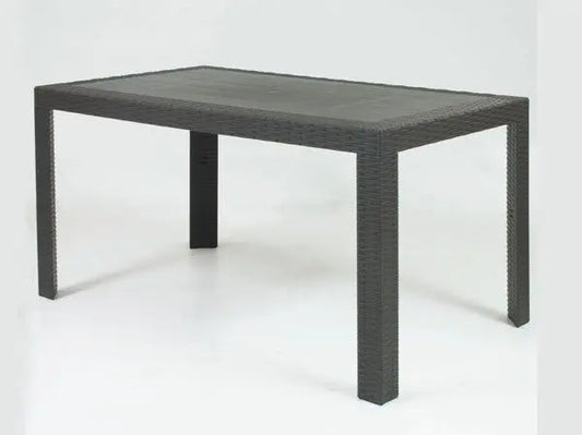 Tavolo da esterno in resina urano rettangolare 140x80 4 colori Tavoli da giardino ARETA ANTRACITE