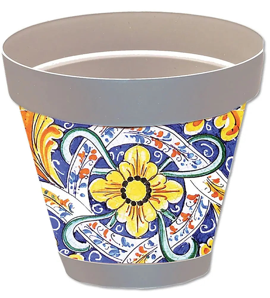 Vaso Sicilia grigio D.18 diversi decori Vasi e fioriere Hobby Shop Solution Santo Stefano