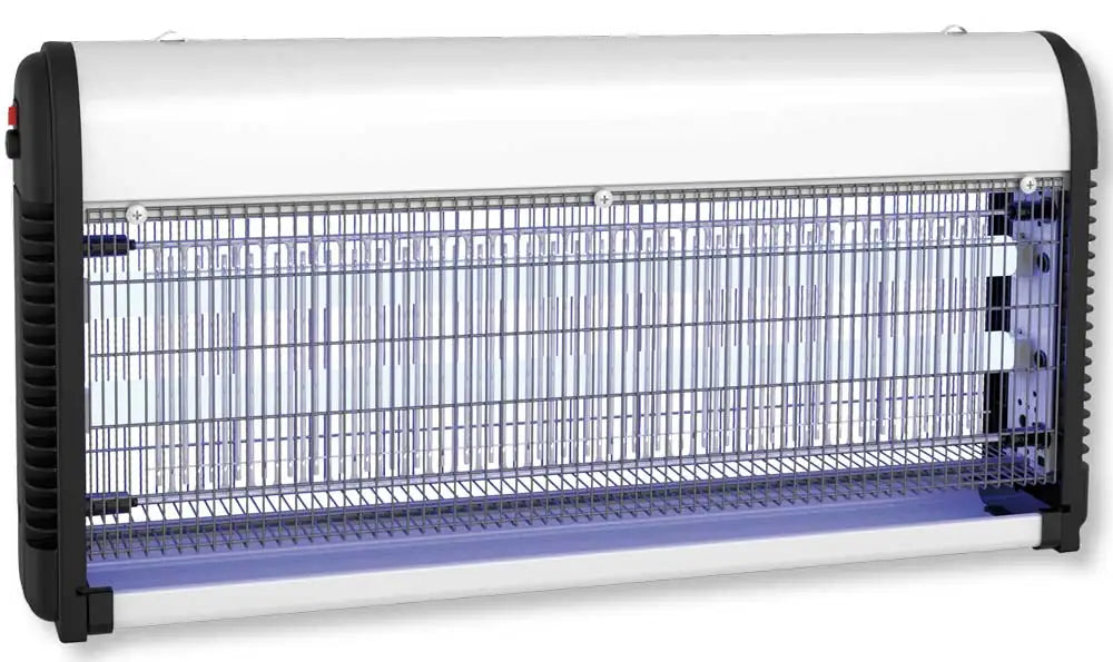 Zanzariera elettrica LED con struttura in alluminio e ABS, con lampade 2x20W, efficace contro le zanzare, silenziosa e ideale per ambienti domestici