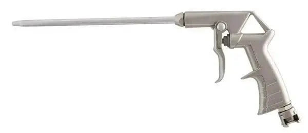 Pistola soffiaggio nichelata 25/B2 11/A con canna lunga per aria compressa, finitura lucida ideale per uso hobbistico e professionale.