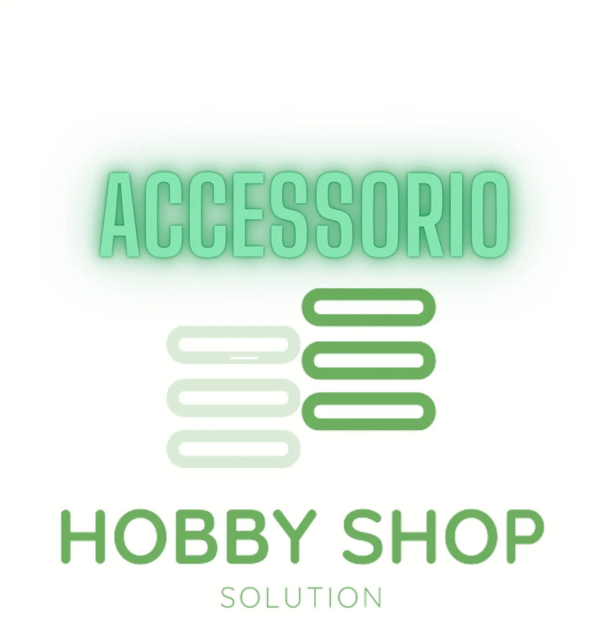 Logo illustrato di Hobby Shop Solution con scritta 'Accessorio' in verde, ideale per categoria utensili ed elettroutensili INGCO.