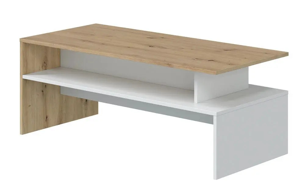 Tavolinetto da caffè Lyra rovere nodi/bianco artik cm 100x50x43h Tavolini da salotto FORES