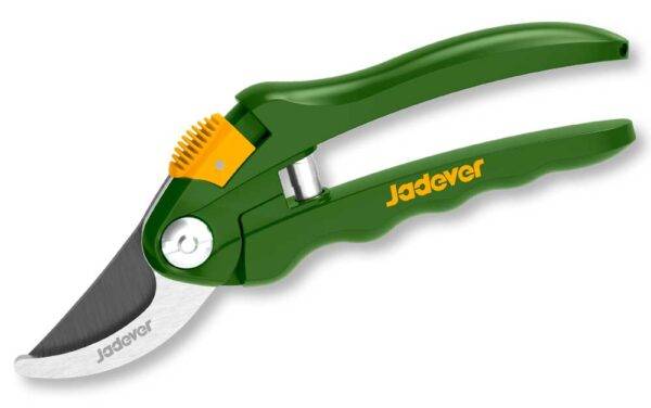 Forbici da potatura da 200 mm in metallo con lama in acciaio e impugnatura ergonomica verde, ideali per giardinaggio preciso e tagli efficaci - SKU: J/JDPA1E08
