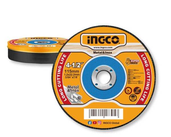 Dischi da taglio per metallo e inox di 115 mm di diametro e 1,2 mm di spessore, set da 25 pezzi, con design resistente e durevole, ideale per tagli precisi.