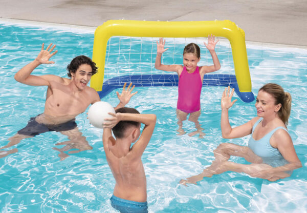 Porta Galleggiante Gonfiabile per Water Polo 142x76 cm con Palla