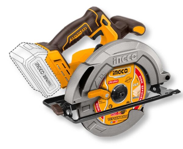 Sega circolare a batteria 20V, 185mm, brushless, 4800 giri/min