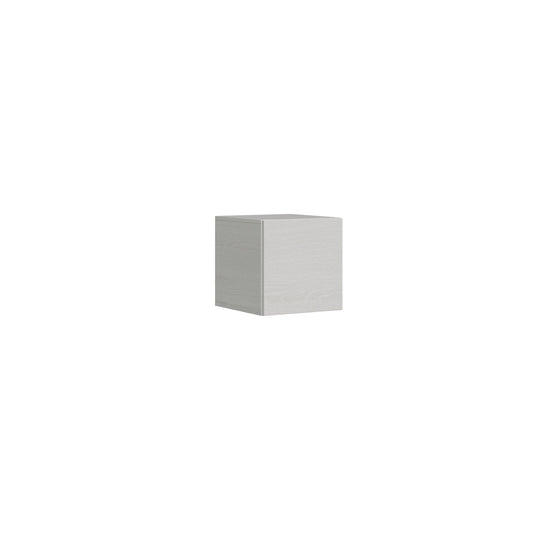 Pensile cubico L.40 H.40 P.39,2 in finitura Bianco Frassino, perfetto per arredare con stile e funzionalità ambienti contemporanei.