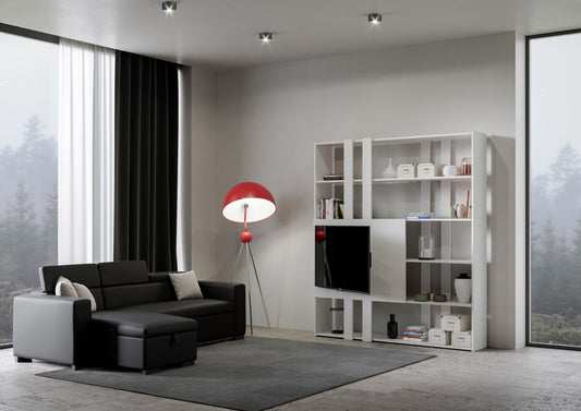 Libreria Porta TV Kato 178x204x36 cm Librerie made in italy Hobby Shop Solution