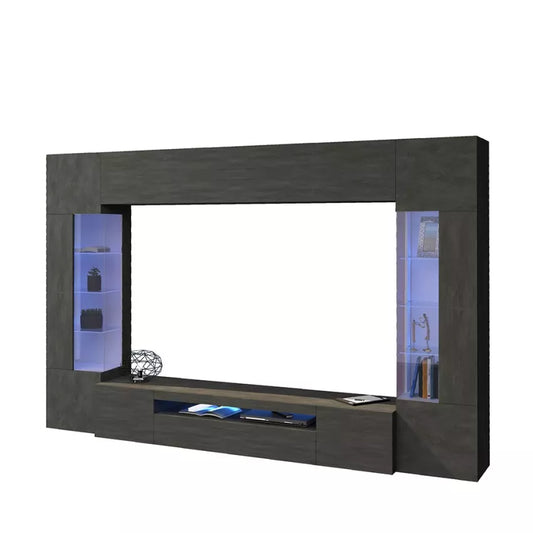 Parete Attrezzata New Egypt – Antracite Opaco, 100% Made in Italy