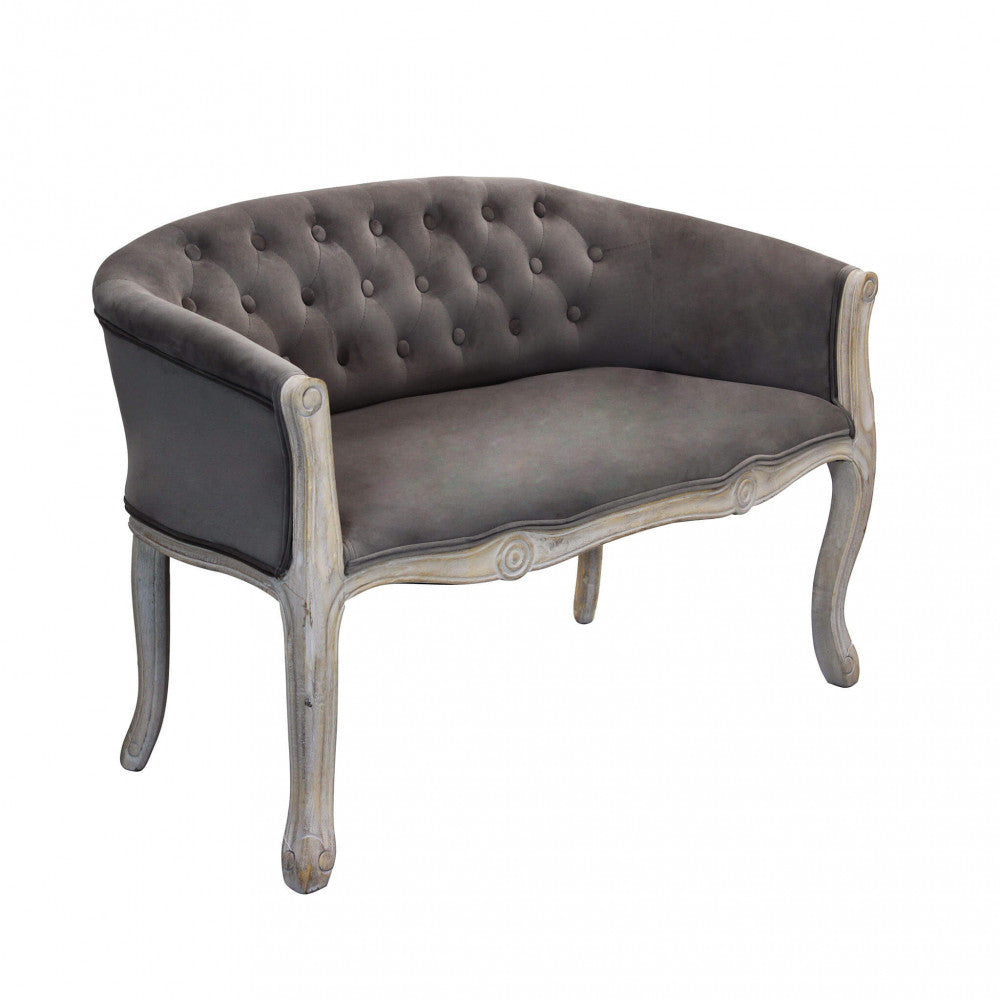 Divano elegante con capitonné in tessuto di lusso Divani Hobby Shop Solution