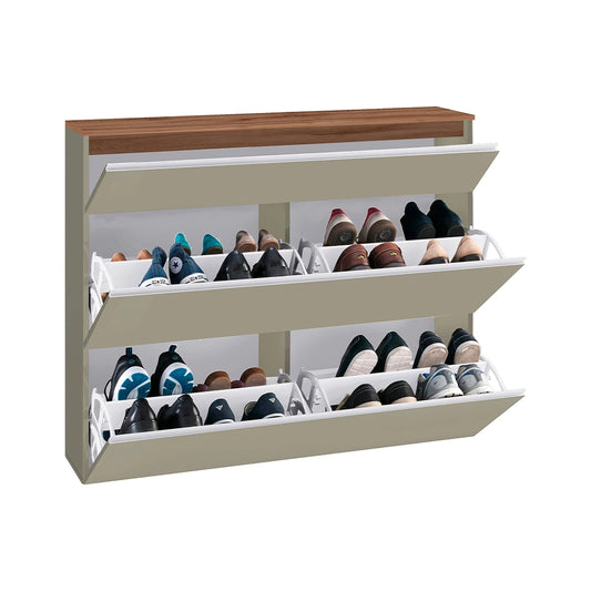 Scarpiera Magic – Tortora/Rovere Wotan, 24 Paia, 120x26,5x108 cm