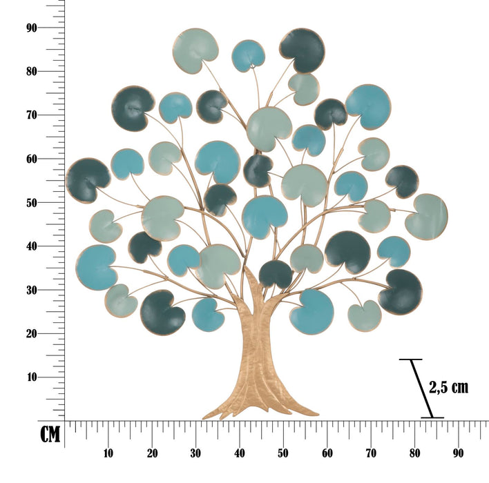 Pannello Decorativo in Ferro a Forma di Albero - Dimensioni 89x2,5x90 cm