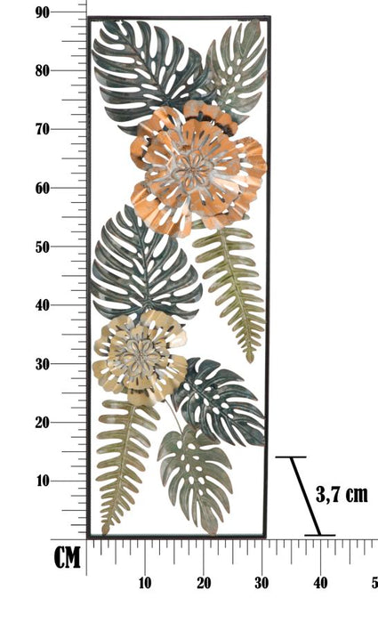 Pannello Decorativo in Metallo Elegante - cm 30,5x3,75x88,5