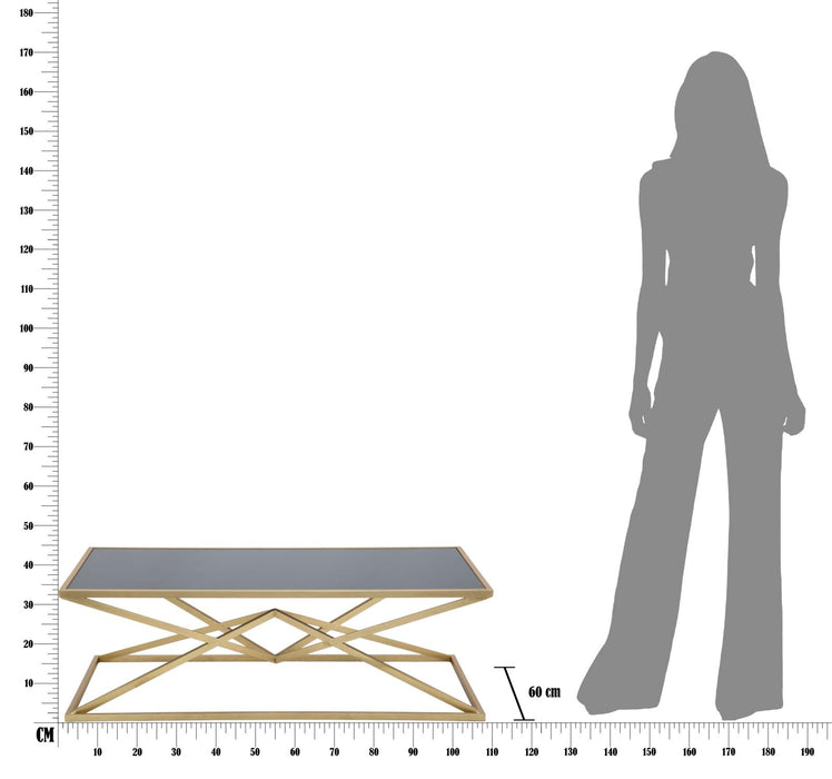 Tavolo da caffè geometrico design cm 110x60x45