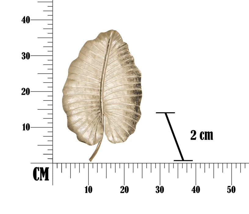 Svuotatasche Foglia Glam in Metallo Dorato - 23x2x35,5 cm