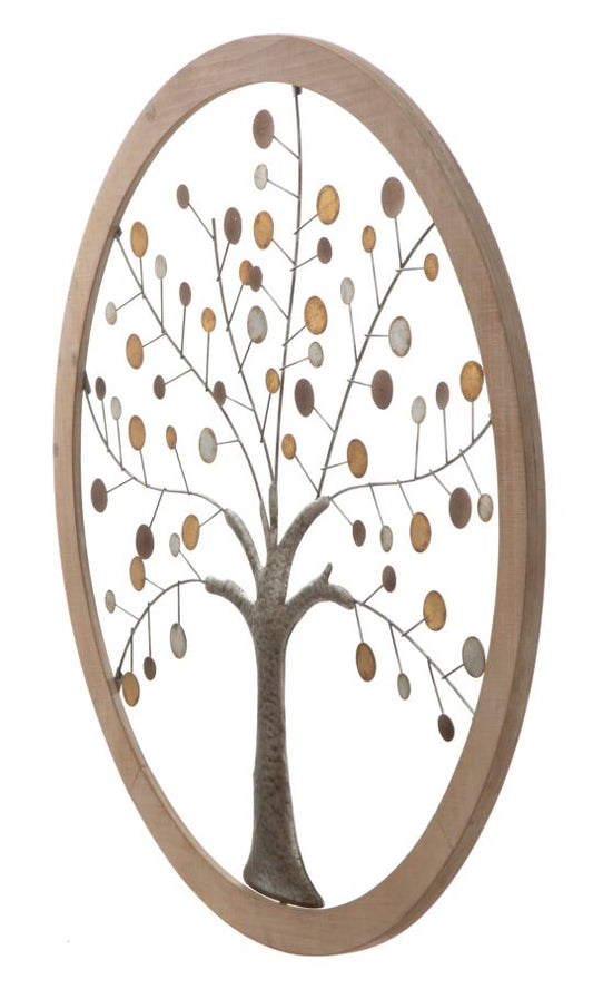 Pannello Decorativo Albero della Vita - Specchio Ø 80x2 cm