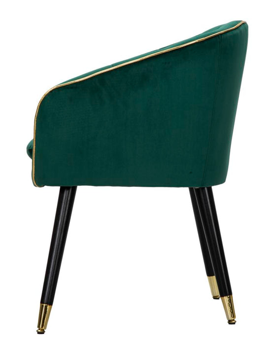 Poltrona Paris Verde e Oro cm 62x58x78 - Eleganza e Comfort per ogni Ambiente