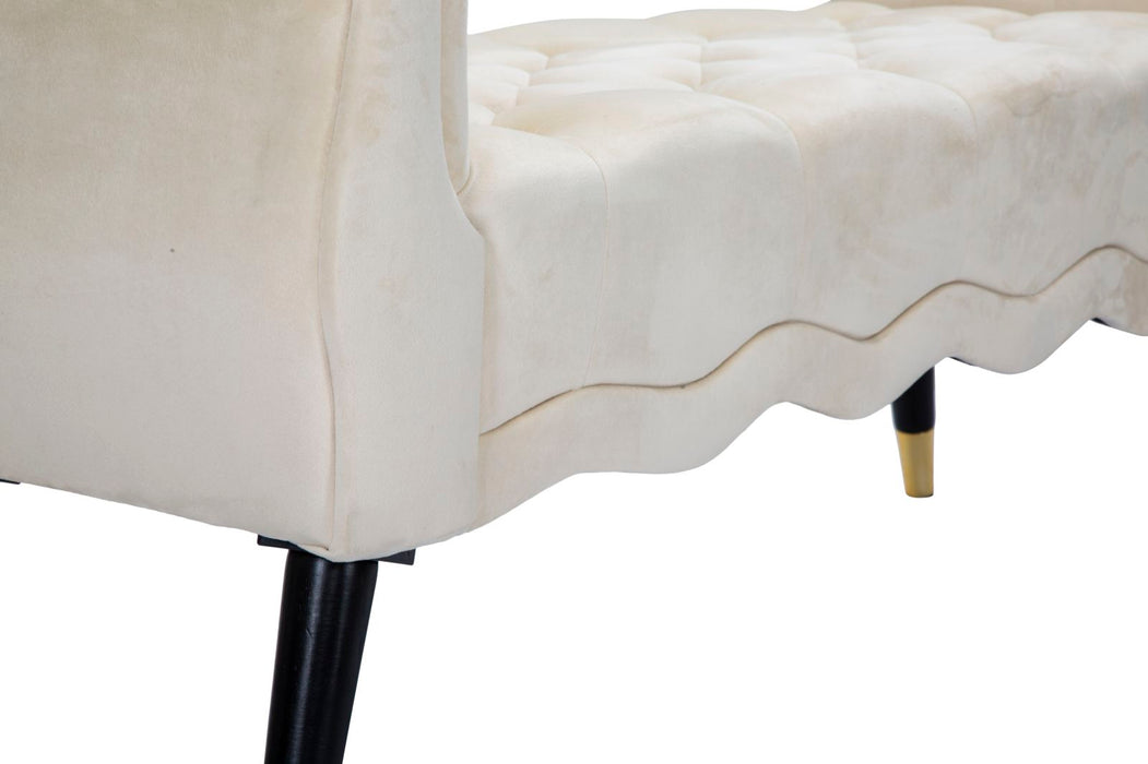 Panchetta Elegante Paris in Crema e Oro cm 120x40x60