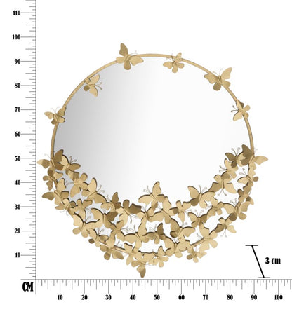 Specchio Farfalle Elegante Rotondo Ø 91 cm