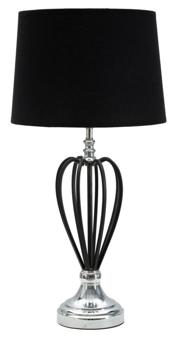 Lampada da Tavolo Elegante Darky Silver Ø 28 cm - Altezza 56 cm