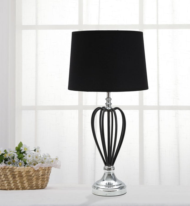 Lampada da Tavolo Elegante Darky Silver Ø 28 cm - Altezza 56 cm