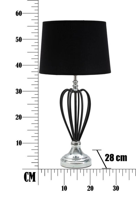 Lampada da Tavolo Elegante Darky Silver Ø 28 cm - Altezza 56 cm