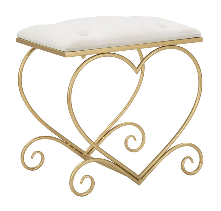 Sgabello Heart Eleganza Crema 50x37,5x51,5 cm