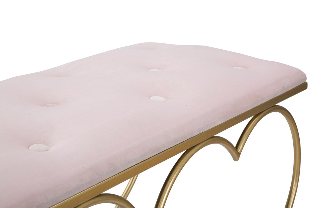 Panca Cuore Rosa Elegante 105x37,5x51,5 cm