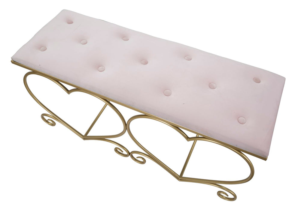 Panca Cuore Rosa Elegante 105x37,5x51,5 cm