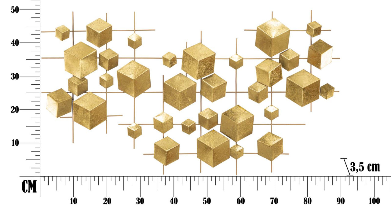 Pannello in Ferro Geometrico 90,5x3,5x50 cm