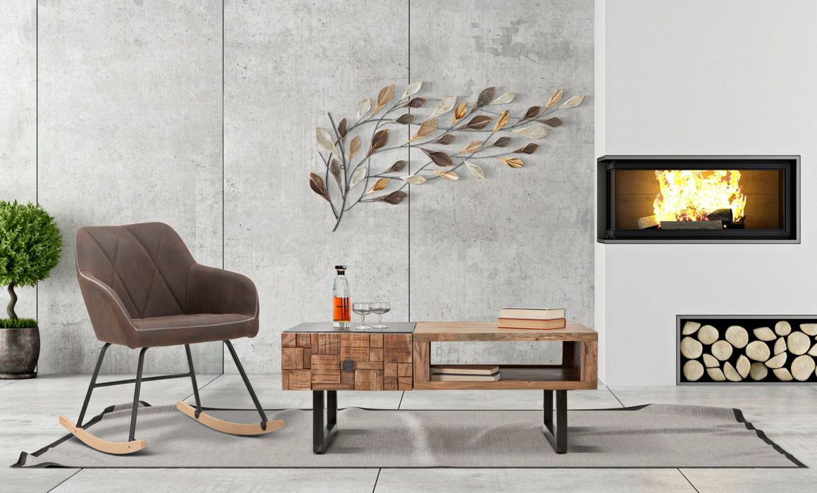 Tavolo da Caffè Mumbai in Legno di Acacia con Cassetti - Dimensioni 110x60x43 cm