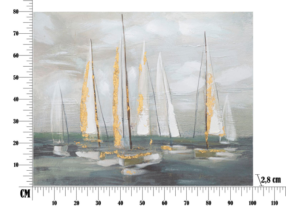 Quadro Marinaresco Gold 100x2,8x80 cm