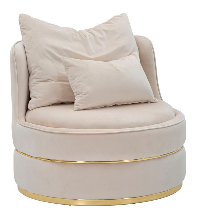 Poltrona Eleganza Paris Space Crema e Oro ø 84x72 cm