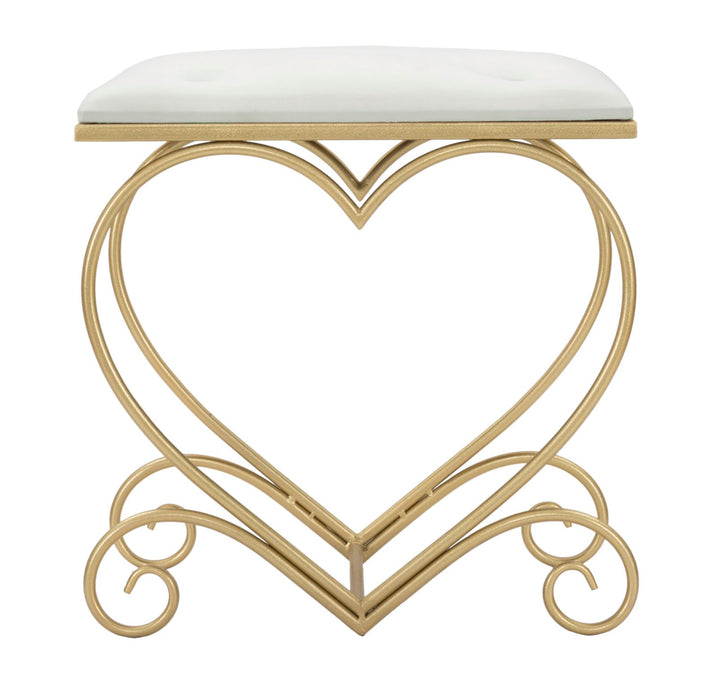 Sgabello Heart Eleganza Crema 50x37,5x51,5 cm