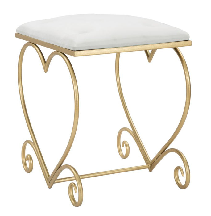 Sgabello Heart Eleganza Crema 50x37,5x51,5 cm