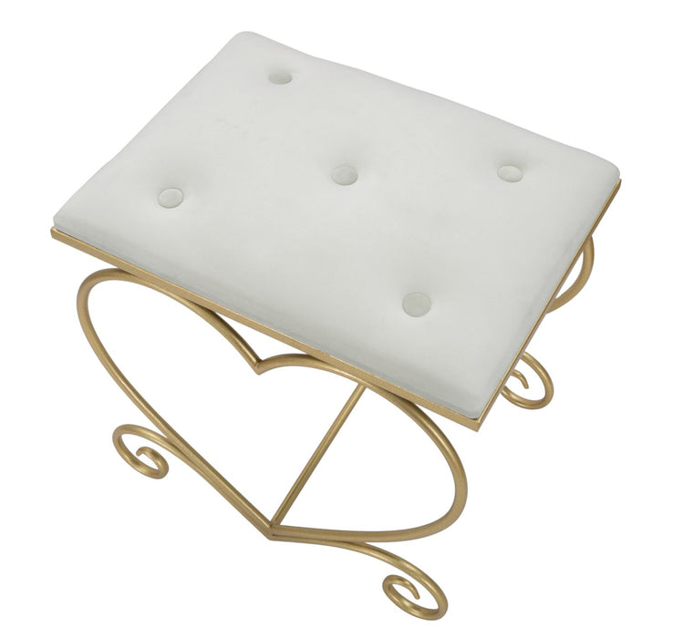 Sgabello Heart Eleganza Crema 50x37,5x51,5 cm