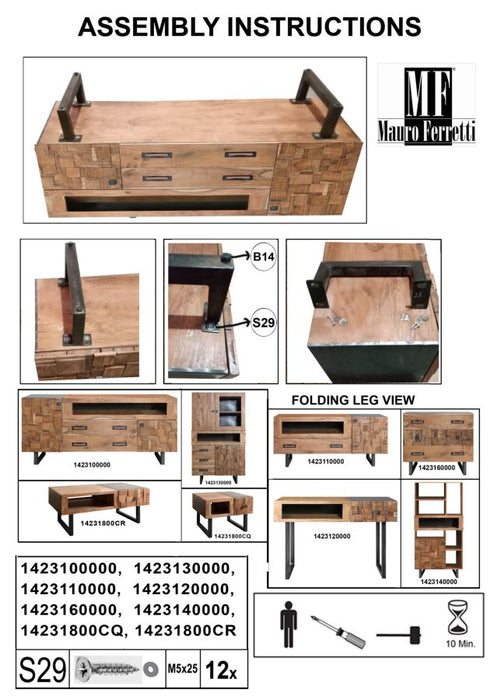 Tavolo da Caffè Mumbai in Legno di Acacia con Cassetti - Dimensioni 110x60x43 cm