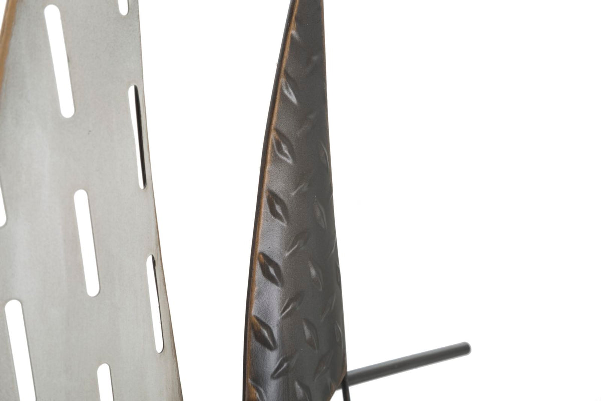 Pannello Decorativo in Ferro con Barche a Vela - cm 100x3x44