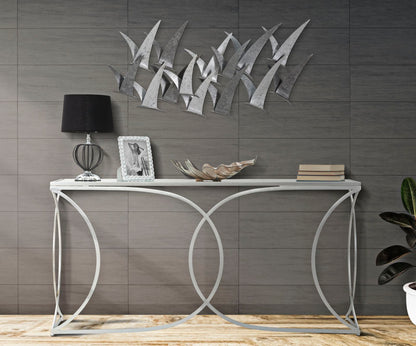 Pannello Decorativo in Ferro con Gabbiani 3D cm 93x12,7x47,6