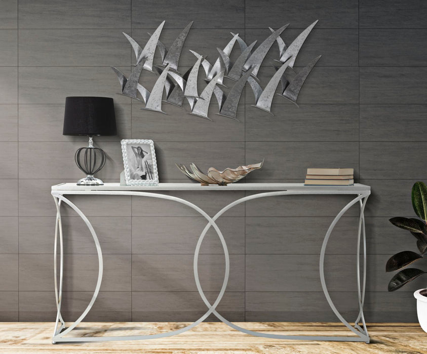 Pannello Decorativo in Ferro con Gabbiani 3D cm 93x12,7x47,6