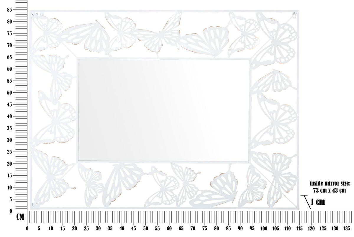 Specchio Farfalla Bianca 85x1x115 cm